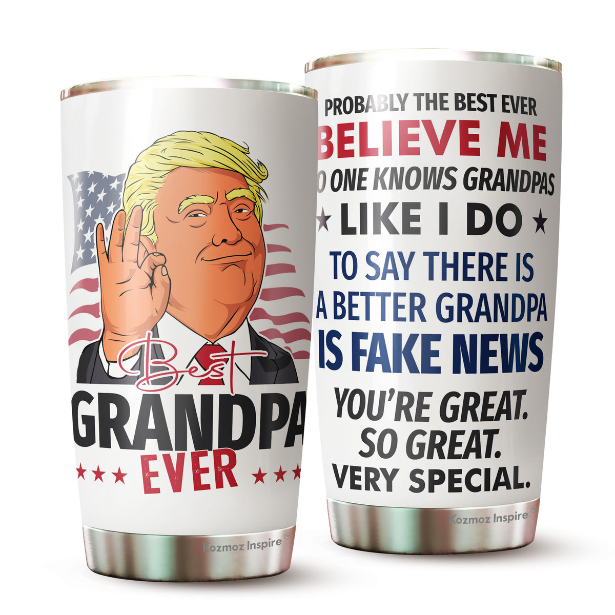 Trump Great Dad – Engraved Tumbler, Trump Tumbler For Dad, Fathers