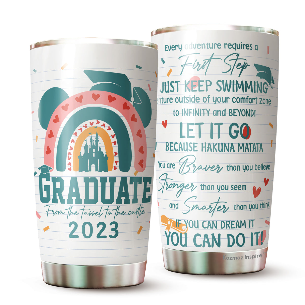 Tumbler Graduation Gifts 2023 - Funny Graduation 20 Oz Travel Mug For –  Kozmoz Inspire