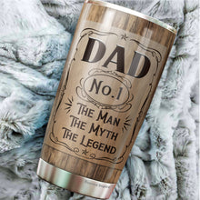 Load image into Gallery viewer, Best Dad Ever Tumbler 20Oz - The Man The Myth The Legend Travel Coffee Mug - Tumbler Gifts for Dad, Father, Bonus Dad, Father-in-law, Birthday, Christmas, Father&#39;s Day Tumbler Gifts