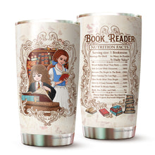 Load image into Gallery viewer, Gifts for Book Lovers Women - Book Tumbler - Gifts for Bookworms, Nerd, Book Readers - Book Reader Nutrition Facts Tumbler - Book Lover Mug - Book Lover Cup - Birthday Tumbler for Book Lover