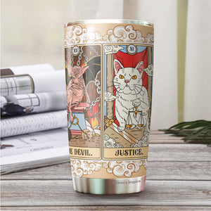 Kozmoz Inspire Cat Lover Gifts - The Original Tarot Cat Meme Gifts For Cat Lovers - Cute Cats Mug - Funny Things For Cat Owners - Tumbler 20 oz Gifts For Women, Men on Christmas, Birthday