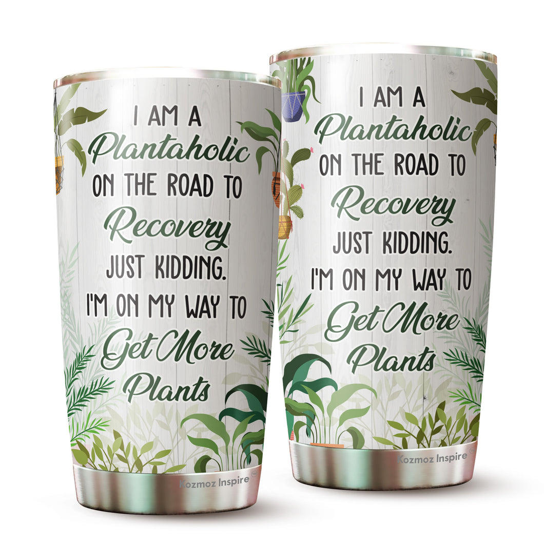 Gifts for Plant Lovers - Plant Tumbler - Plantaholic Tumbler - Gifts for Gardeners - Gift for Friend, Coworker, Colleagues on Birthday, Christmas, Valentine - Cactus Coffee Cup - Plant Lover Mug