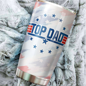 Kozmoz Inspire Top Dad Father Day Gifts For Dad - Dads Spot Pillow Cover With Pocket Dad Tumbler 20oz - Patriotic Military Gifts For Dad, Husband On Christmas, Birthday - Gifts Set For Dad, Fathers