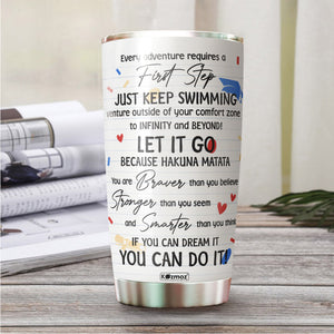 Graduation Gifts - Perfect Gifts For Graduates - From The Tassel To The Castle Stainless Steel Tumbler 20oz - Funny Graduation Travel Coffee Mug Gifts For Her, Him, Daughter, Son, Friends, Graduates