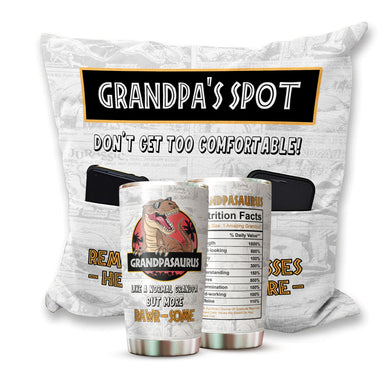 Grandpasaurus Best Gifts - Gifts For Grandpa - Father Day Gift For Grandpa From Granddaughter, Grandson - Grandpa Birthday Gift For Grandfather - 20 oz Tumbler Gifts For Papa on Christmas