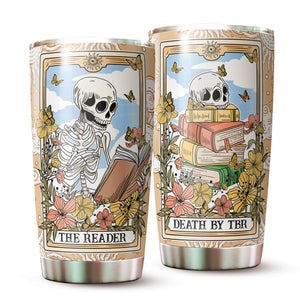 Nuken Book Lovers Gifts - The Reader Death by TBR - Accessories For Reading Lovers - The Tarrot Reader Tumbler 20oz