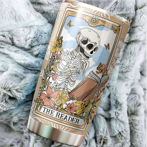 Nuken Book Lovers Gifts - The Reader Death by TBR - Accessories For Reading Lovers - The Tarrot Reader Tumbler 20oz