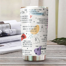 Load image into Gallery viewer, Christian Gifts For Women - Christian Tumbler - Gifts for Christian Women On Christmas, Birthday - Christian Cup - Bible Verse Mug - Gift for Religious - My Daily Bible Affirmations Tumbler