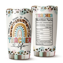 Load image into Gallery viewer, Teacher Gifts For Women - Teacher Tumbler - Christmas Teacher Appreciation Gifts - Gift for Teachers Women from Students - Teacher Life Cup - Tumbler for Teacher, Coworker, Colleagues - Teacher Mug