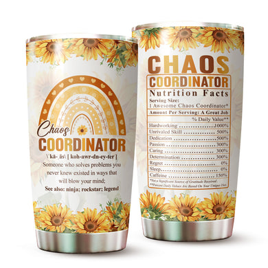 Gifts for Boss - Chaos Coordinator Tumbler - Gifts for Mom, Boss Lady, Coworker, Teacher On Christmas - Chaos Coordinator Gifts - Gifts for Administrative Professional Day - Gifts for Women Birthday