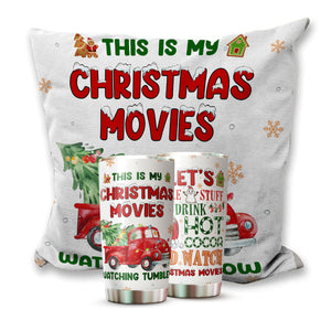 Christmas Gifts - Christmas Decorations - Christmas Movie Gift - Christmas Mugs for Men, Women - Gifts For Dad, Mom, Friends, Coworkers on Christmas - This is My Christmas Movies Watching Tumbler