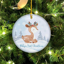 Load image into Gallery viewer, Kozmoz Inspire Christmas Tree Ornaments Party Decorations - 2022 Baby Deer Baby&#39;s First Christmas Ornament - Decorative Hanging Ornaments