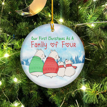 Load image into Gallery viewer, Kozmoz Inspire Home Decoration Christmas Tree Ornaments - Our First Christmas As A Family of Four 2022 Christmas Tree Ornament