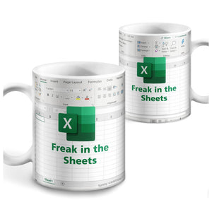 Freak In The Sheets Mug 2 - Accountant cup - Accountant funny mug - accounting  gift - cpa gifts - excel life -accounting graduation gifts - excel shortcut, na CPA,CFO, Coworkers, Men, Women Mug 11Oz 15Oz