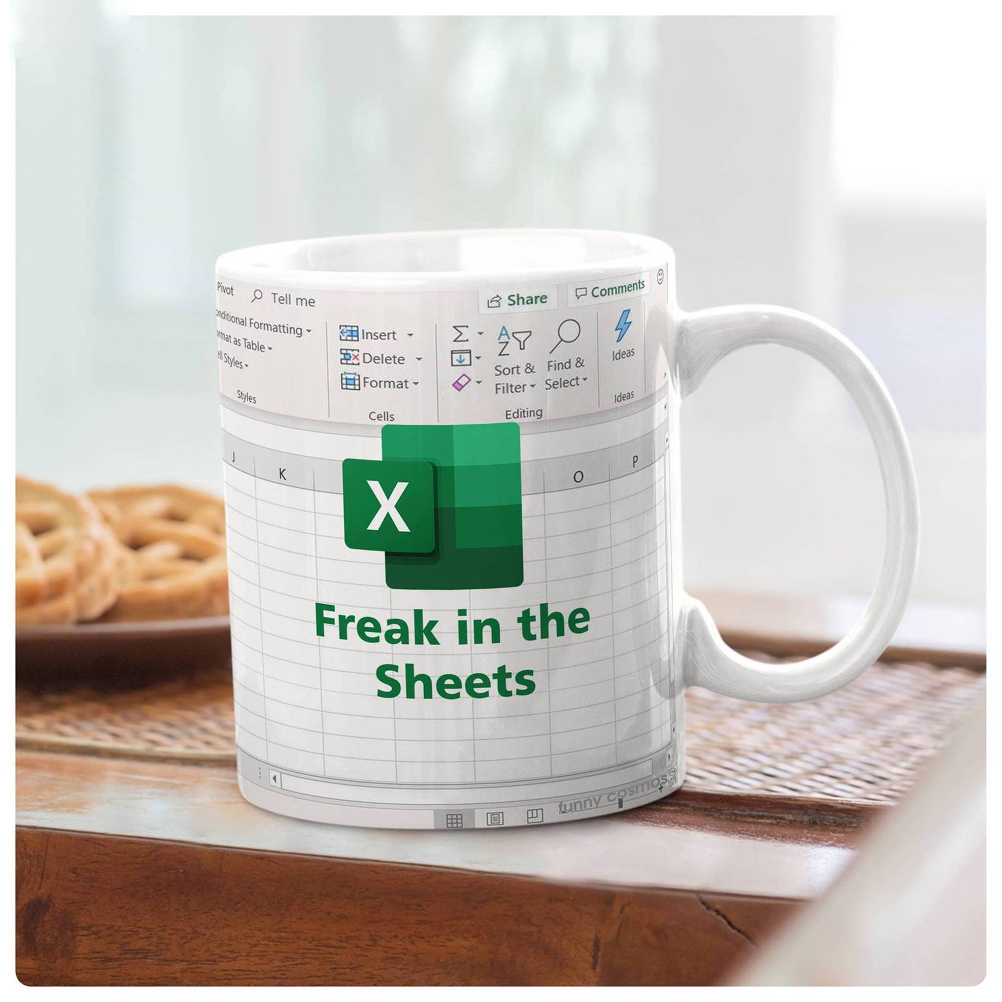 Nutrition Facts Freak In The Sheets Coffee Mug Funny Gifts For Women Men  Accountant Spreadsheet Excel Mug Gifts For Boss Friend Coworkers 11 15oz -  Mug