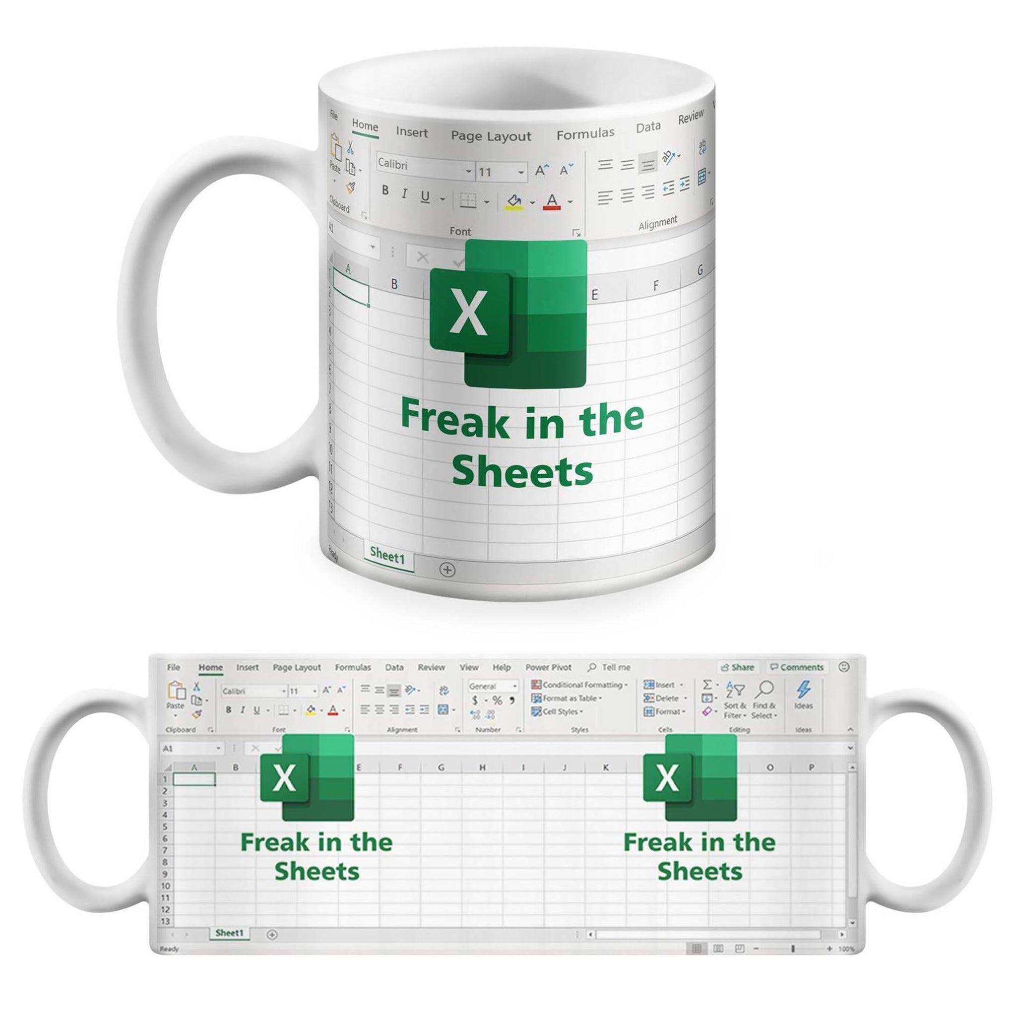 Funny Freak In The Sheets Excel Friend For Birthday Coffee Mug - Jolly  Family Gifts