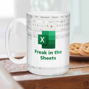 Freak In The Sheets Mug 2 - Accountant cup - Accountant funny mug - accounting  gift - cpa gifts - excel life -accounting graduation gifts - excel shortcut, na CPA,CFO, Coworkers, Men, Women Mug 11Oz 15Oz