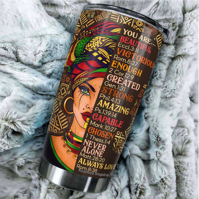 Black Queen Nutrition Facts Tumbler - African Queen Present - Black Women Empowerment - Gift for Her,  Birthday Gift for Her Tumbler 20 oz