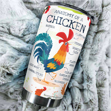 Load image into Gallery viewer, Kozmoz Inspire Chicken Anatomy Tumbler 20 Oz - Chicken Lovers Mug Gifts - Farmer Gifts For Men Women, Grandma Grandpa Tumbler Gift, Mothers Day Fathers Day Gifts, Sarcasm Tumbler 20 oz