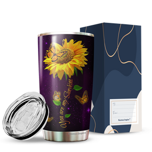 To My Mom Tumbler - You Are My Sunshine Butterfly Sunflower Mom Tumbler - Birthday Gifts For Mom From Daughter, Son, Kids, Gift for Mom on Mother's Day, Christmas, Birthday - Tumbler 20oz