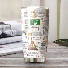 Load image into Gallery viewer, Paw-Some Cat Facts Tumbler, Cat Travel Coffee Tumbler - Cat Tumblers For Cat Lovers - Birthday Gifts For Cat Lovers - Tumbler 20oz