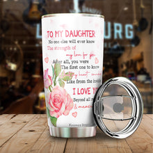 Load image into Gallery viewer, Kozmoz Inspire To My Daughter Roses Tumbler 20 Oz Gifts - Valentine&#39;s Day Gift Ideas for Daughters To My Daughter Tumbler - Christmas, Xmas, Birthday, Wedding, Mother&#39;s Day Mug Gifts