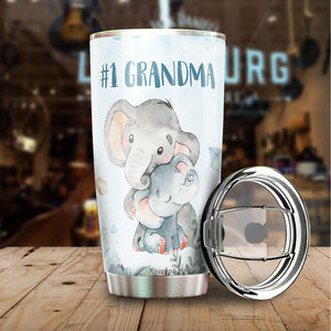 Kozmoz Inspire Grandma Nutrition Facts Tumbler 20 Oz Gifts - Mothers Day Gifts for Grandma - Best Grandma Gifts, Birthday Gifts for Grandma Tumbler, Grandma Elephant Tumbler