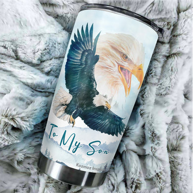 Kozmoz Inspire To My Son Eagles Tumbler 20 Oz Gifts from Mom - Tumbler Gift for Son from Mom - Meaningful Gift for Son Kids from Mom, Mothers Day, Birthday, Christmas 2022