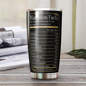 Kozmoz Inspire Vintage Aged to Perfection 1952 Nutrition Facts Tumbler of the Seventies - 70 Birthday Party, Turning 70 Birthday, 70th Bday For Her & Him, Seventy Birthday Tumbler 20 Oz