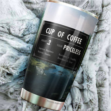 Load image into Gallery viewer, Cup Of Coffee Tumbler - Game Inspired Cup, Coffee Stats, Gamer Gift, Birthday Gift, Coffee Mug, Coffee Stats Tumbler 20 Oz