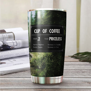 Cup Of Coffee Tumbler - Game Inspired Cup, Coffee Stats, Gamer Gift, Birthday Gift, Coffee Mug, Coffee Stats Tumbler 20 Oz