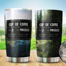 Load image into Gallery viewer, Cup Of Coffee Tumbler - Game Inspired Cup, Coffee Stats, Gamer Gift, Birthday Gift, Coffee Mug, Coffee Stats Tumbler 20 Oz