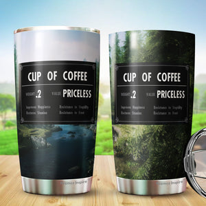 Cup Of Coffee Tumbler - Game Inspired Cup, Coffee Stats, Gamer Gift, Birthday Gift, Coffee Mug, Coffee Stats Tumbler 20 Oz