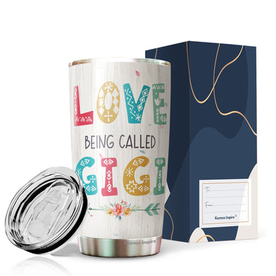 Love Being Called Gigi Coffee Tumbler 20oz - Gifts For Women Grandma Coffee Tumbler Mothers Day Gifts - Gift Women Grandma Gifts -Gifts From Grandson Grandkids Grandma Tumbler