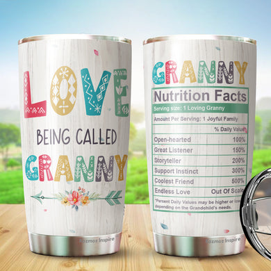 Love Being Called Granny Coffee Tumbler 20oz - Gifts For Women Grandma Coffee Tumbler Mothers Day Gifts - Gift Women Grandma Gifts -Gifts From Grandson Grandkids Grandma Tumbler