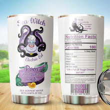 Load image into Gallery viewer, Villains Tumbler - Sea Witch Tumber - Villains Nutrition Facts Tumblers - Poor Unfortunate Souls Coffee Tumbler - Birthday Gifts For Her, Women, Men, Coworker, Friends - Tumbler 20 Oz