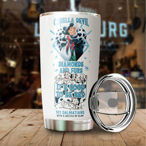 Villains Tumbler - Dalmatians Tumbler - Evil Facts Coffee Tumbler - Birthday Gift For Her, Women, Men, Coworker, Friends - Tumbler 20 Oz