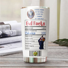 Load image into Gallery viewer, Villains Coffee Tumbler - Evil Facts Tumbler - Birthday Gifts For Her, Women, Men, Coworker, Friends - Tumbler 20 Oz