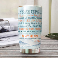 Load image into Gallery viewer, To My Son from Mom and Dad, Son mug,  To Son Birthday gift ,Be Like an Eagle Fly High Be Strong Believe Yourself Tumbler 2