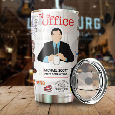 Office Tumbler - Michael Coffee Tumbler - Dwight Tumbler - Christmas, Halloween, Birthday Gifts For Friends, Coworker, Men, Women- Tumbler 20 Oz