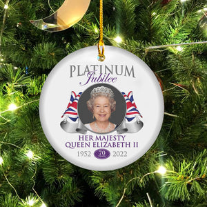 Queen Elizabeth II Platinum Jubilee Ornament - Christmas 2022 Ornaments, Christmas Tree Decor - Christmas Decorations