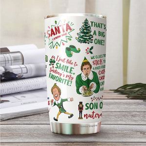 Elf Tumbler - Christmas Movie Tumbler - Christmas Tumbler - Gifts For Friend, Coworker, Women, Men On Christmas - Tumbler 20 Oz - Gifts for Christmas