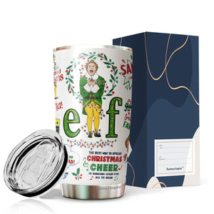 Elf Tumbler - Christmas Movie Tumbler - Christmas Tumbler - Gifts For Friend, Coworker, Women, Men On Christmas - Tumbler 20 Oz - Gifts for Christmas