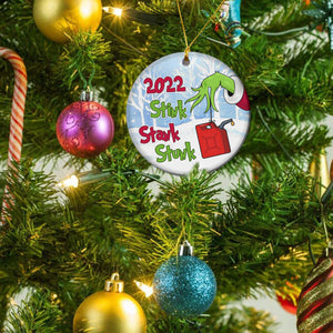 Christmas Tree Home Decor Ornaments - 2022 Stink Stank Stunk Ceramic Ornament - Xmas Tree Hanging Ornament Decorations