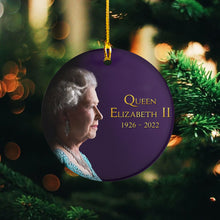 Load image into Gallery viewer, Queen Elizabeth II 1926 2022 - Platinum Jubilee 70 Commemorative Ornament - Christmas 2022 Hanging Ornament, Christmas Tree Decor Decorations