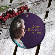 Load image into Gallery viewer, Queen Elizabeth II 1926 2022 - Platinum Jubilee 70 Commemorative Ornament - Christmas 2022 Hanging Ornament, Christmas Tree Decor Decorations