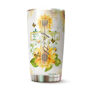 Gifts For Women - Sunflower Tumbler 20 Oz - You Are Inspiration You Are Beautiful Bible Verse Travel Mug For Best Friend Gifts - Women Gift For Christmas Holiday - Gifts For Mom, Aunt, Sister