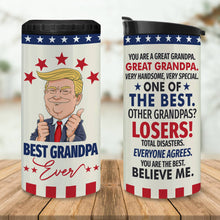 Load image into Gallery viewer, Best Grandpa Ever Can Cooler Tumbler - Great Grandpa 4-in-1 Tumbler Gifts - Grandpa Gifts on Birthday Christmas - Grandfather Gift Ideas Present For Best Granddad 12oz Fuel Can Cooler Travel Mug