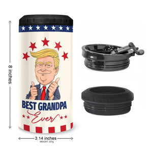 Best Grandpa Ever Can Cooler Tumbler - Great Grandpa 4-in-1 Tumbler Gifts - Grandpa Gifts on Birthday Christmas - Grandfather Gift Ideas Present For Best Granddad 12oz Fuel Can Cooler Travel Mug