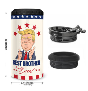 Best Brother Ever Tumbler - Big Brother 4-in-1 Tumbler - Brother Gifts from Brother, Sister Birthday Gifts for Brother Christmas Valentines Day - Brother Fuel Can Cooler Tumblers Travel Mug Cup 12Oz
